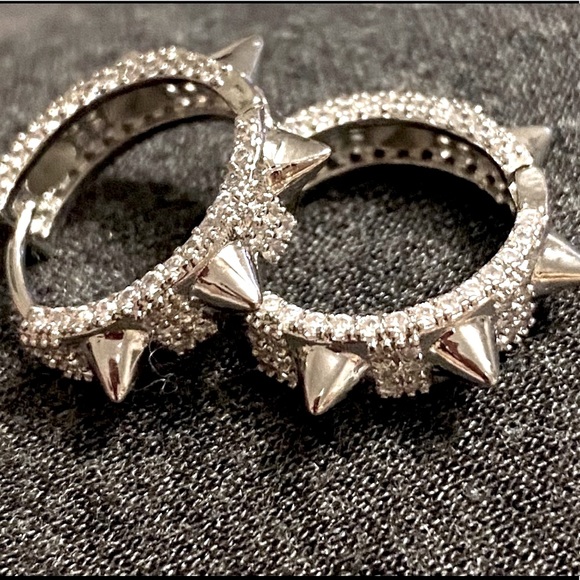 The Too Cool for School Sterling silver stud huggie earrings - Picture 7 of 11